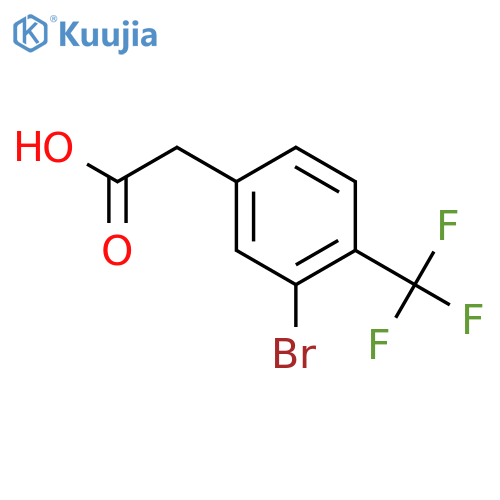 2-[3-bromo-4-(trifluoromethyl)phenyl]acetic acid structure