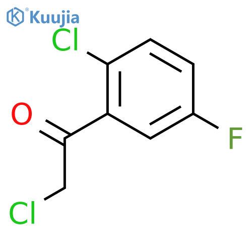 2-chloro-1-(2-chloro-5-fluorophenyl)ethan-1-one structure