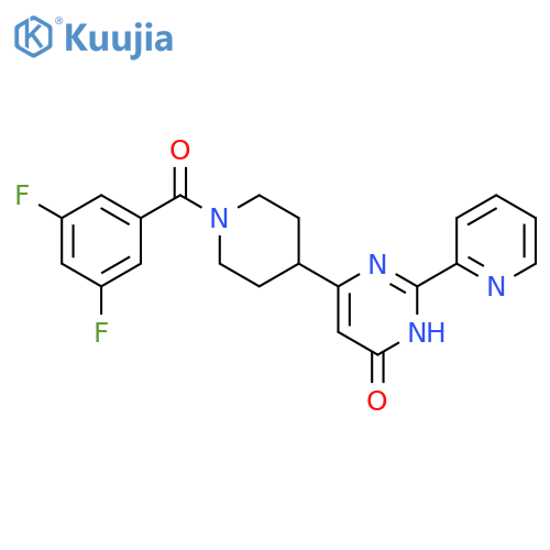 6-(1-(3,5-Difluorobenzoyl)piperidin-4-yl)-2-(pyridin-2-yl)pyrimidin-4(1H)-one structure