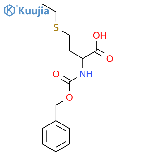 2-{(benzyloxy)carbonylamino}-4-(ethylsulfanyl)butanoic acid structure