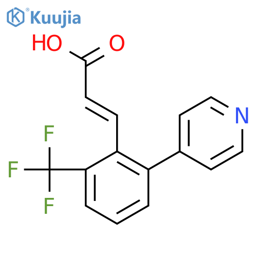 (e)-3-(2-(Pyridin-4-yl)-6-(trifluoromethyl)phenyl)acrylic acid structure