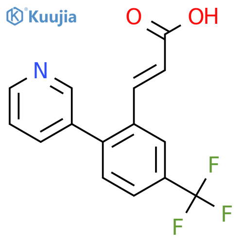 (e)-3-(2-(Pyridin-3-yl)-5-(trifluoromethyl)phenyl)acrylic acid structure