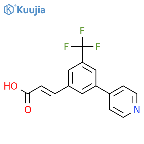 (e)-3-(3-(Pyridin-4-yl)-5-(trifluoromethyl)phenyl)acrylic acid structure