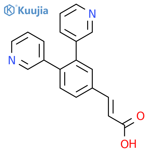 (e)-3-(3,4-Di(pyridin-3-yl)phenyl)acrylic acid structure