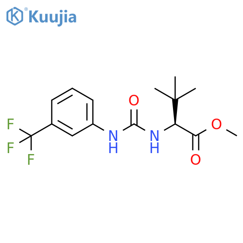 Methyl 3,3-dimethyl-2-({3-(trifluoromethyl)anilinocarbonyl}amino)butanoate structure