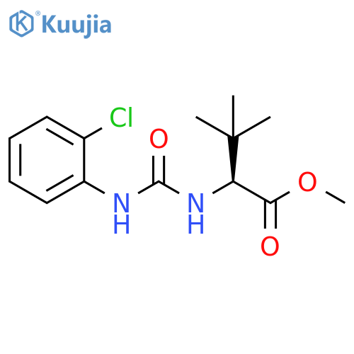 Methyl 2-{(2-chloroanilino)carbonylamino}-3,3-dimethylbutanoate structure