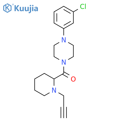 1-(3-Chlorophenyl)-4-[1-(prop-2-yn-1-yl)piperidine-2-carbonyl]piperazine structure