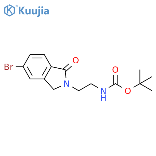 Carbamic acid, N-[2-(5-bromo-1,3-dihydro-1-oxo-2H-isoindol-2-yl)ethyl]-, 1,1-dimethylethyl ester structure