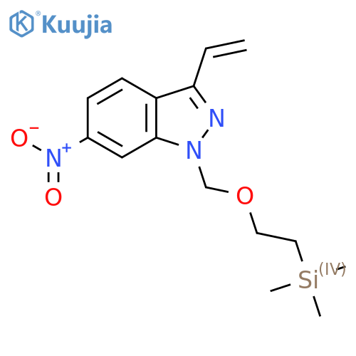 1H-Indazole, 3-ethenyl-6-nitro-1-[[2-(trimethylsilyl)ethoxy]methyl]- structure