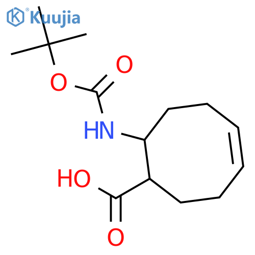 8-[(2-methylpropan-2-yl)oxycarbonylamino]cyclooct-4-ene-1-carboxylic acid structure