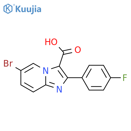 6-Bromo-2-(4-fluorophenyl)imidazo[1,2-a]pyridine-3-carboxylic acid structure