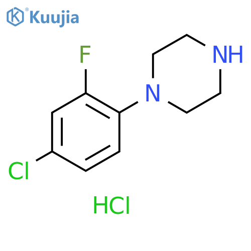 1-(4-Chloro-2-fluorophenyl)piperazineDihydrochloride structure