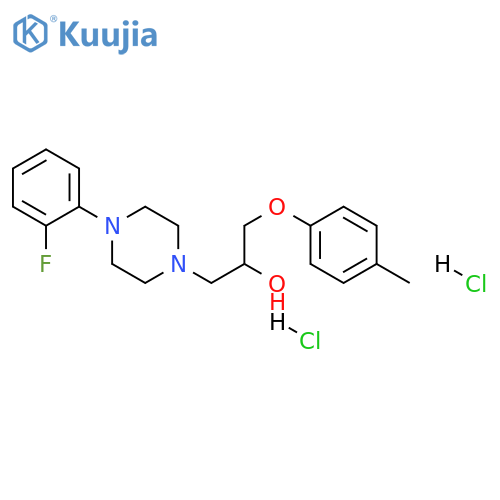 1-4-(2-fluorophenyl)piperazin-1-yl-3-(4-methylphenoxy)propan-2-ol dihydrochloride structure