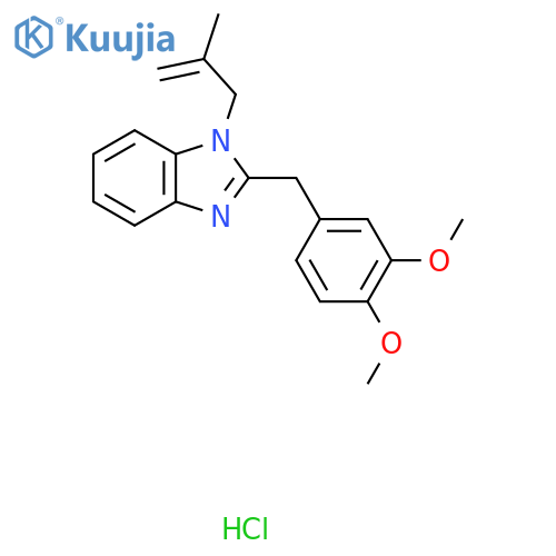 2-(3,4-dimethoxyphenyl)methyl-1-(2-methylprop-2-en-1-yl)-1H-1,3-benzodiazole hydrochloride structure