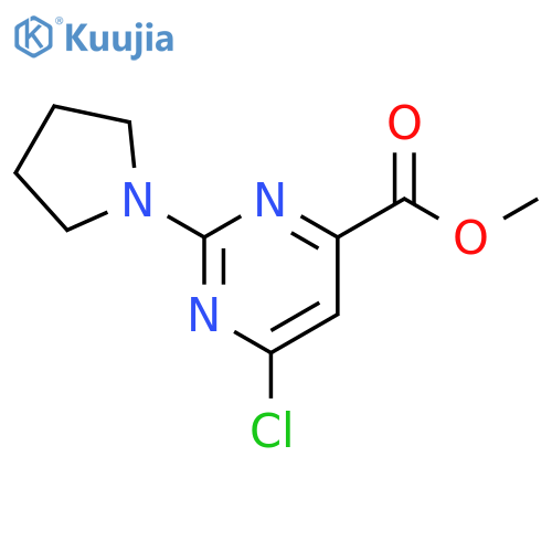 methyl 6-chloro-2-(pyrrolidin-1-yl)pyrimidine-4-carboxylate structure