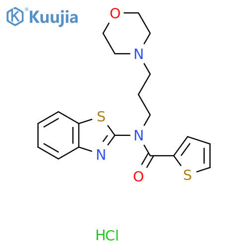 N-(1,3-benzothiazol-2-yl)-N-[3-(morpholin-4-yl)propyl]thiophene-2-carboxamide hydrochloride structure