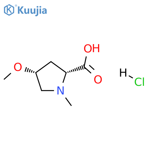 (2R,4R)-4-methoxy-1-methylpyrrolidine-2-carboxylic acid hydrochloride structure