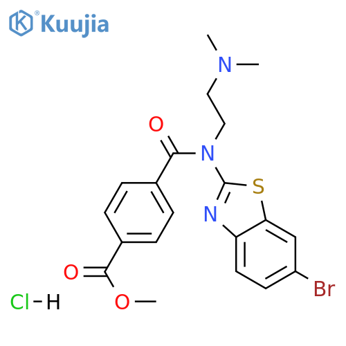 methyl 4-[(6-bromo-1,3-benzothiazol-2-yl)[2-(dimethylamino)ethyl]carbamoyl]benzoate hydrochloride structure