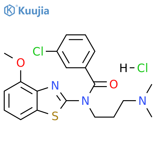 3-chloro-N-[3-(dimethylamino)propyl]-N-(4-methoxy-1,3-benzothiazol-2-yl)benzamide hydrochloride structure