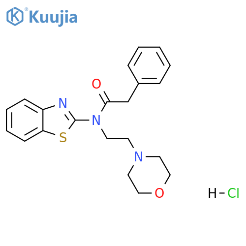 N-(1,3-benzothiazol-2-yl)-N-[2-(morpholin-4-yl)ethyl]-2-phenylacetamide hydrochloride structure