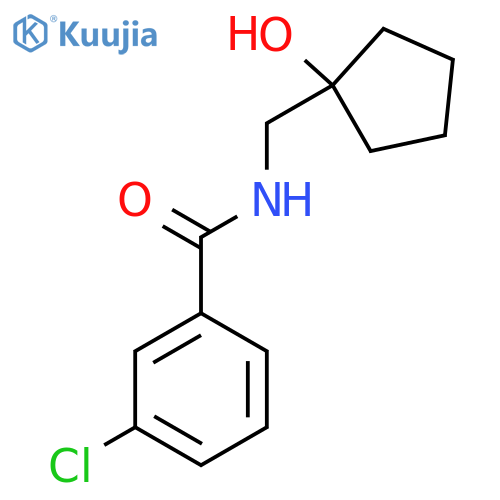 3-chloro-N-(1-hydroxycyclopentyl)methylbenzamide structure