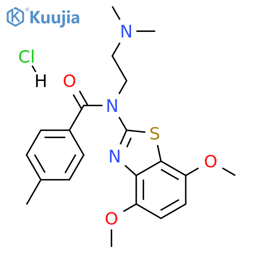 N-(4,7-dimethoxy-1,3-benzothiazol-2-yl)-N-[2-(dimethylamino)ethyl]-4-methylbenzamide hydrochloride structure