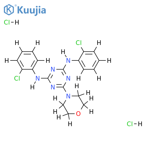 N2,N4-bis(2-chlorophenyl)-6-(morpholin-4-yl)-1,3,5-triazine-2,4-diamine dihydrochloride structure