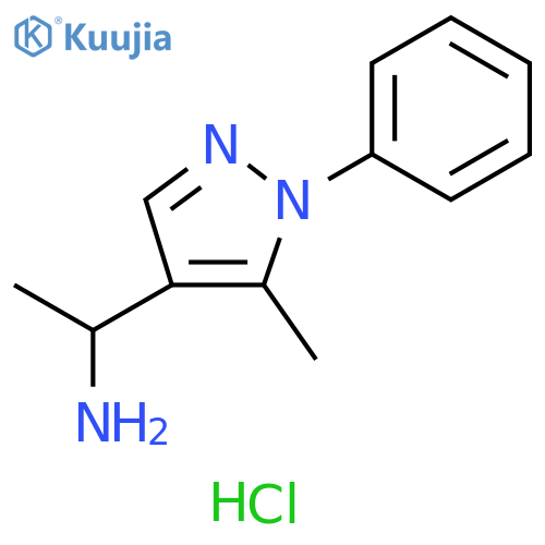 1-(5-methyl-1-phenyl-1H-pyrazol-4-yl)ethan-1-amine hydrochloride structure