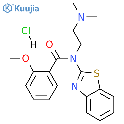N-(1,3-benzothiazol-2-yl)-N-[2-(dimethylamino)ethyl]-2-methoxybenzamide hydrochloride structure