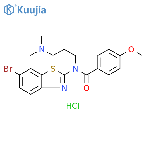 N-(6-bromo-1,3-benzothiazol-2-yl)-N-[3-(dimethylamino)propyl]-4-methoxybenzamide hydrochloride structure