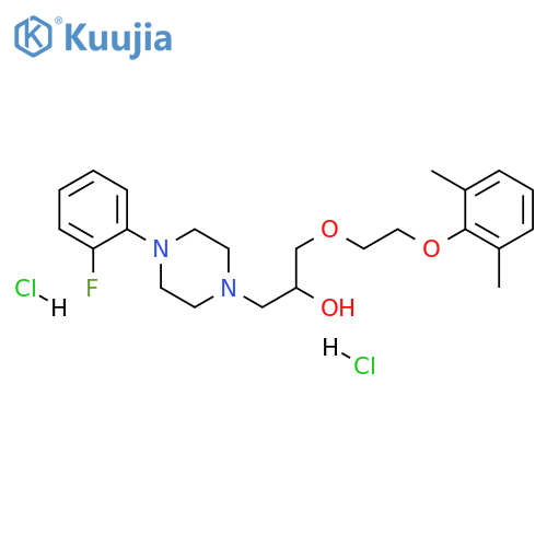 1-[2-(2,6-dimethylphenoxy)ethoxy]-3-[4-(2-fluorophenyl)piperazin-1-yl]propan-2-ol dihydrochloride structure