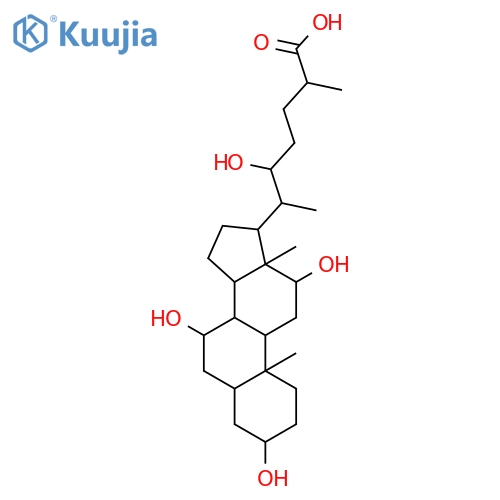 Cholestan-26-oic acid,3,7,12,22-tetrahydroxy-, (3a,5b,7a,12a,22R)- (9CI) structure