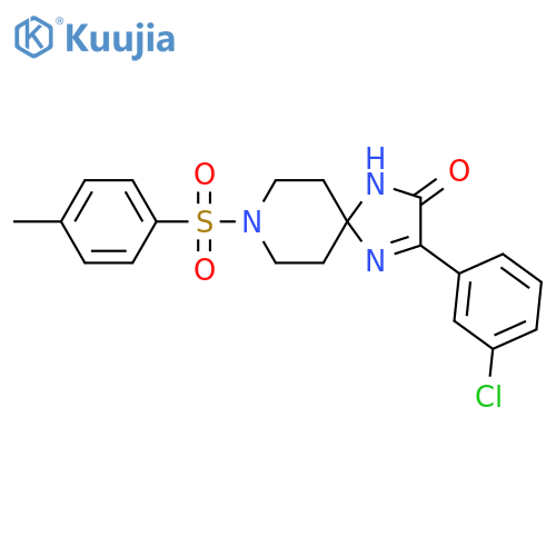3-(3-chlorophenyl)-8-(4-methylbenzenesulfonyl)-1,4,8-triazaspiro[4.5]dec-3-en-2-one structure