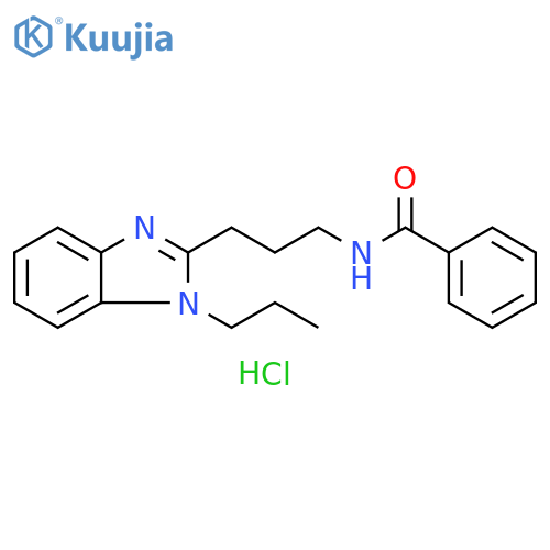 N-3-(1-propyl-1H-1,3-benzodiazol-2-yl)propylbenzamide hydrochloride structure