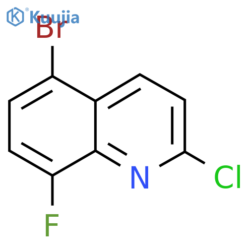 5-Bromo-2-chloro-8-fluoroquinoline structure