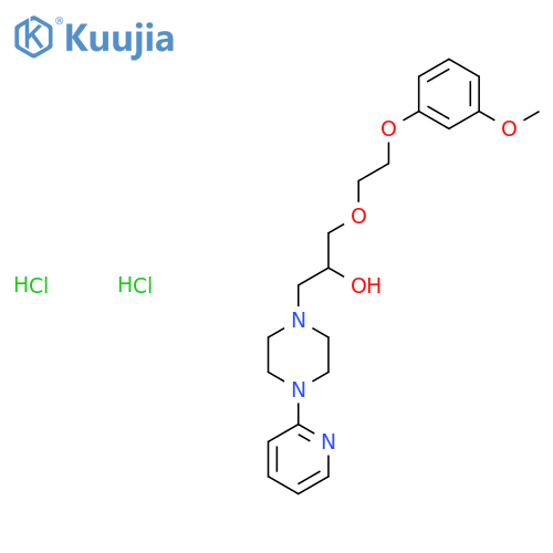 1-2-(3-methoxyphenoxy)ethoxy-3-4-(pyridin-2-yl)piperazin-1-ylpropan-2-ol dihydrochloride structure