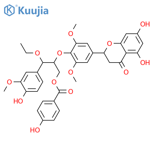 Aegicin; (7''R*,8''S*)-form, 3''-Methoxy, 2S,3-dihydro, 7''-Et ether, 9''-O-(4-hydroxybenzoyl) structure