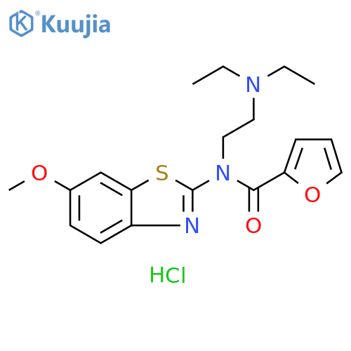 N-[2-(diethylamino)ethyl]-N-(6-methoxy-1,3-benzothiazol-2-yl)furan-2-carboxamide hydrochloride structure