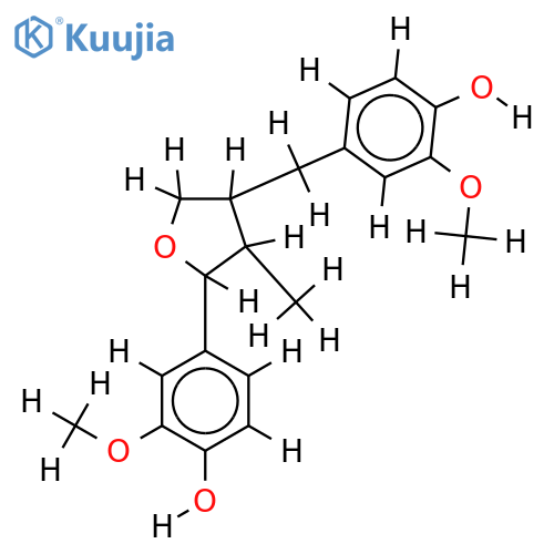 (7R,8R,8'S)-3,3'-dimethoxy-7,9'-epoxylignane-4,4'-diol structure