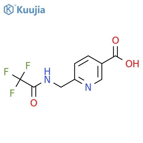 6-[(Trifluoroacetamido)methyl]pyridine-3-carboxylic acid structure
