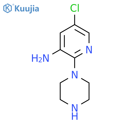 5-Chloro-2-(piperazin-1-yl)pyridin-3-amine structure