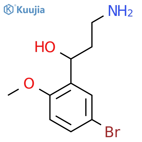 3-amino-1-(5-bromo-2-methoxyphenyl)propan-1-ol structure