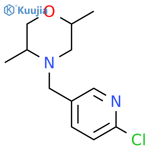 4-(6-chloropyridin-3-yl)methyl-2,5-dimethylmorpholine structure