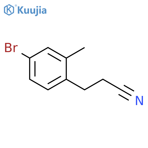 3-(4-bromo-2-methylphenyl)propanenitrile structure