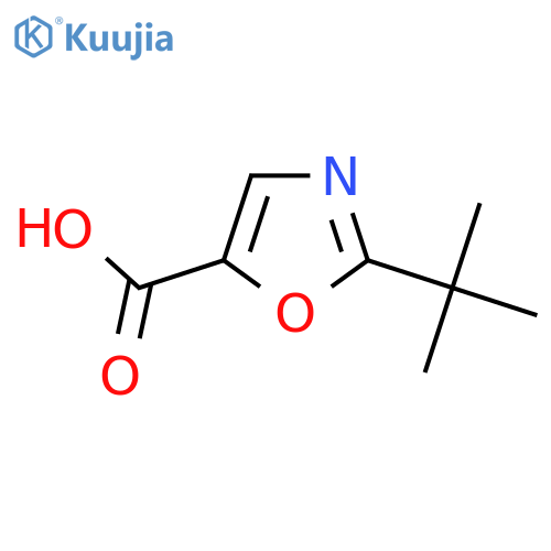 2-tert-butyl-1,3-oxazole-5-carboxylic acid structure