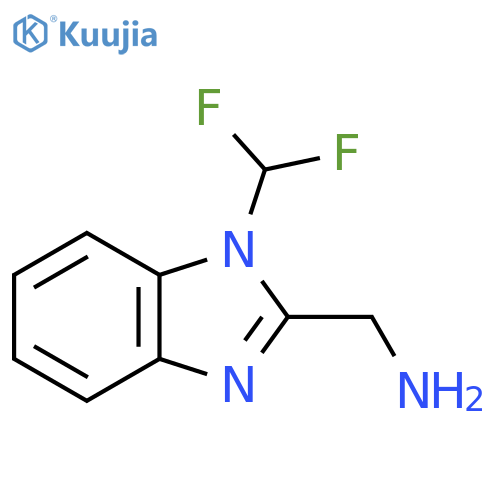 1-(difluoromethyl)-1H-1,3-benzodiazol-2-ylmethanamine structure