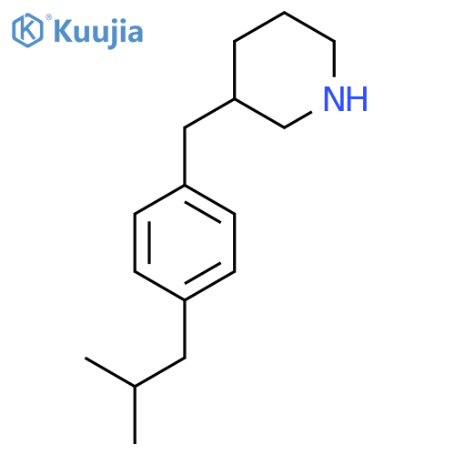 3-{4-(2-methylpropyl)phenylmethyl}piperidine structure