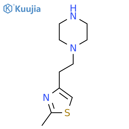 1-2-(2-methyl-1,3-thiazol-4-yl)ethylpiperazine structure