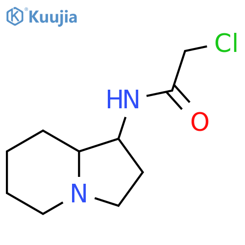 N-(1,2,3,5,6,7,8,8a-octahydroindolizin-1-yl)-2-chloroacetamide structure