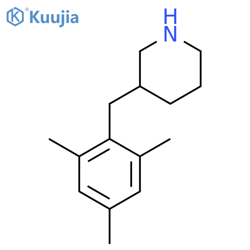 3-(2,4,6-trimethylphenyl)methylpiperidine structure